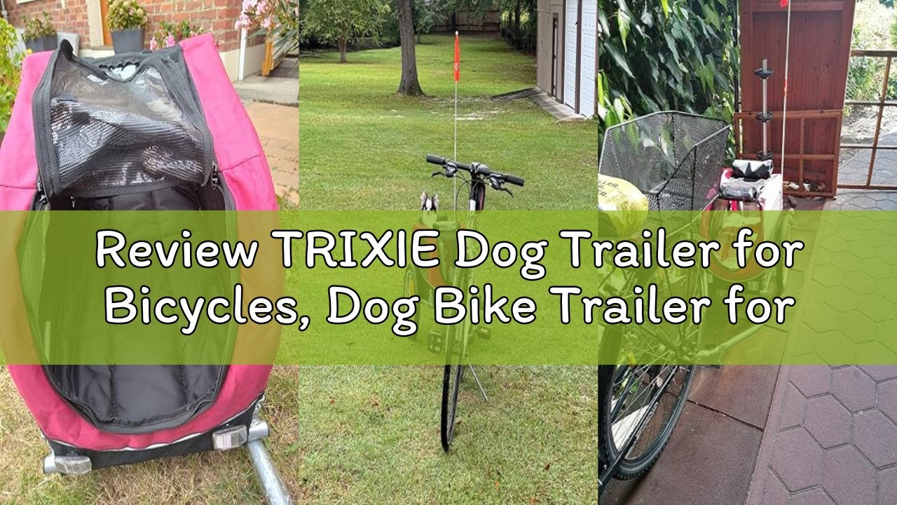Review TRIXIE Dog Trailer for Bicycles, Dog Bike Trailer for Small Dogs up to 33 lbs, Quick Set-up a