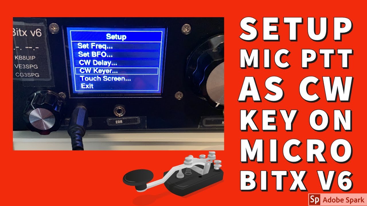 【Bitx】Setup Mic PTT as CW Key on Micro Bitx v6