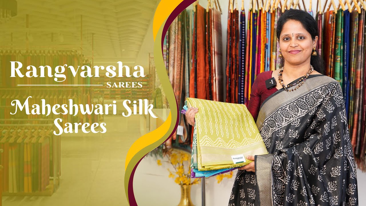 Maheshwari Sarees - Rangvarsha Sarees - Soft sarees in attractive prints and colors