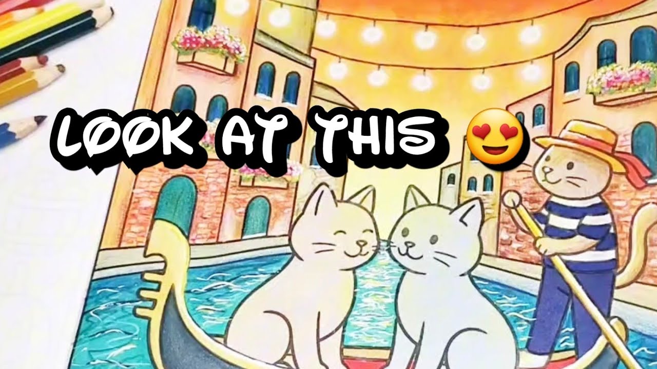 2.5 hours of relaxing coloring ASMR 😌 Satisfying marker sounds | Cute cats in love ❤️ No Talking 