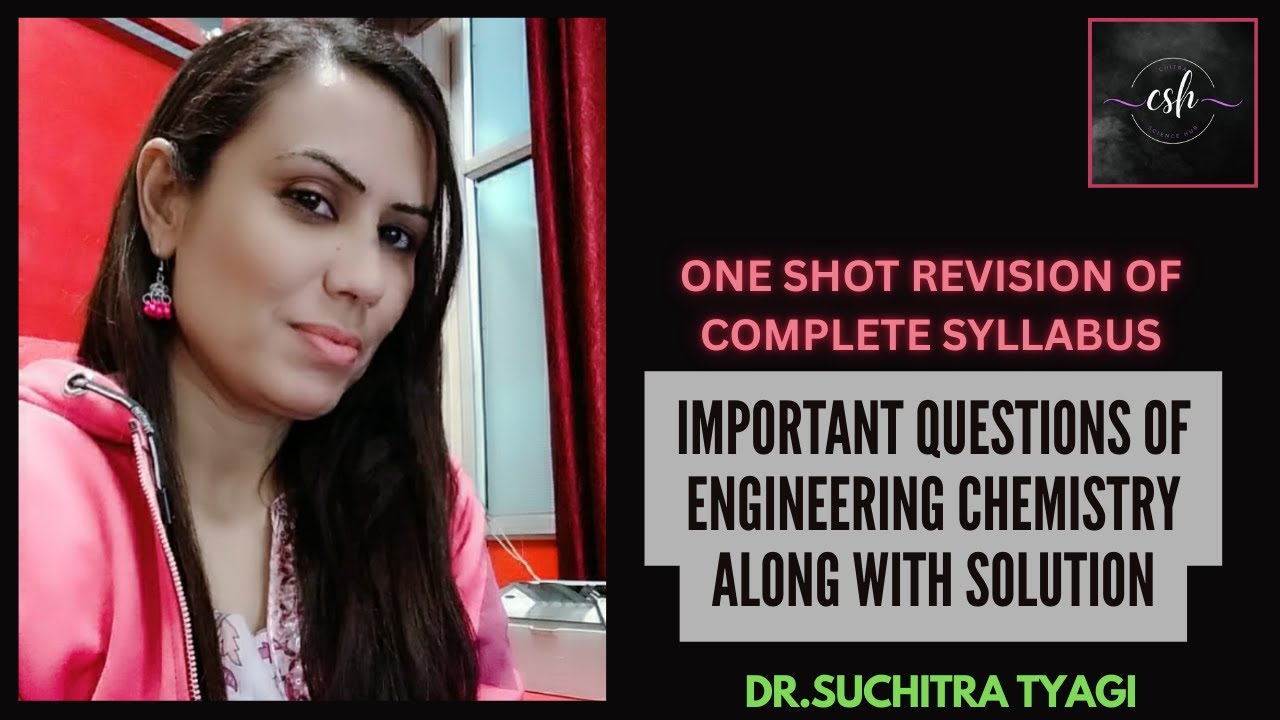 Important Questions of Engineering Chemistry#One shot revision of Engineering Chemistry