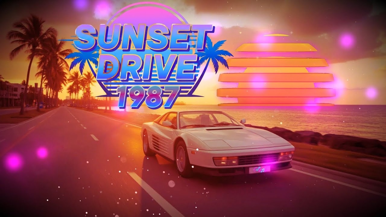 🌴 Sunset Drive 1987 - Synthwave Dreamlight Through Miami Gold