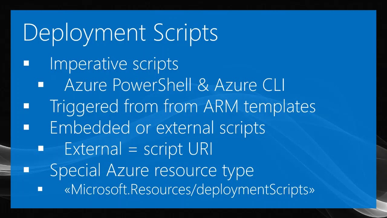 Live Stream Recording: ARM Templates Deployment Scripts