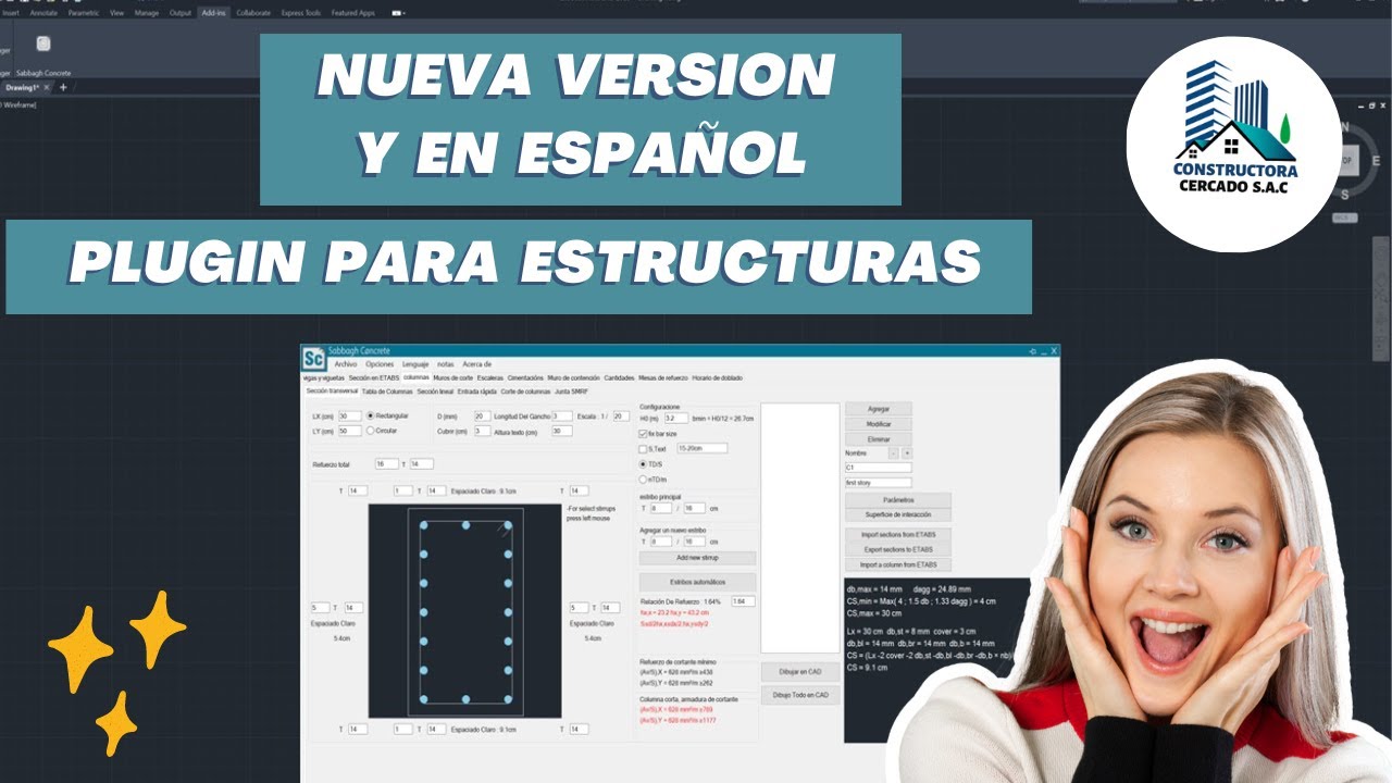 plugin para estructuras nueva versión y en español para AUTOCAD Y CIVIL 3D