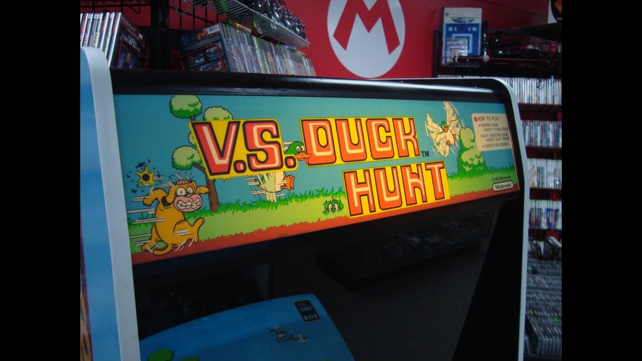 1985 Nintendo Duck Hunt Arcade Game!  Shoot the Dog!  Gameplay, Cabinet Design, Artwork