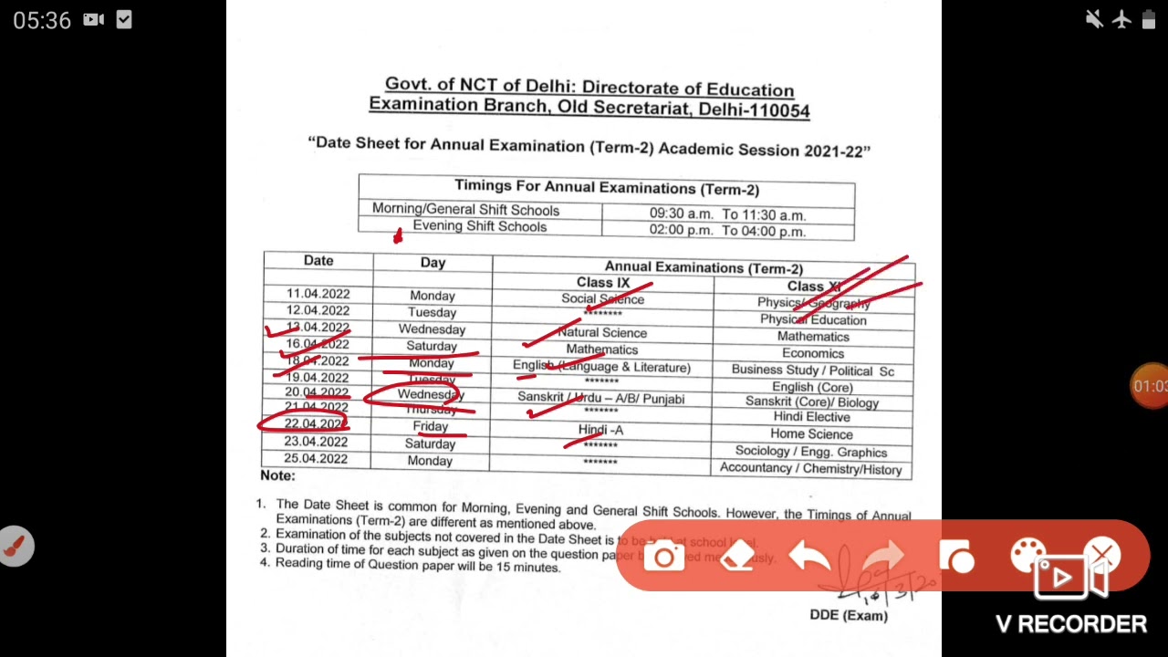 class 9 date sheet 2022 term 2/class 9 date sheet 2022 final exam/cbse 9 class date sheet 2022 term