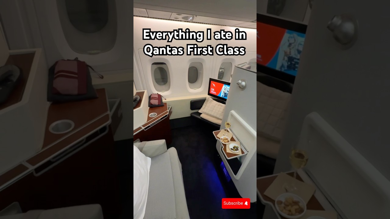 QANTAS First Class Food: The Most Underrated Flight Meal?! #qantas #firstclass #luxurytravel #a380