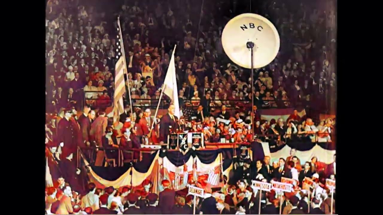 🇺🇸 1932 - Democratic National Convention - Restored in Color 🎨