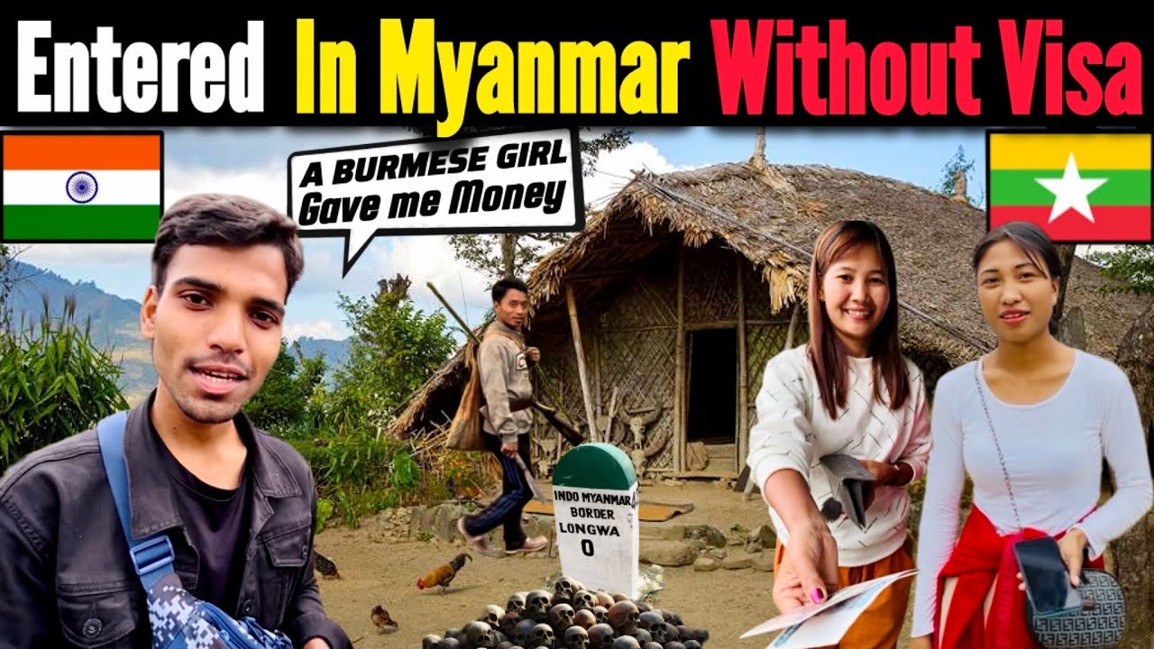 A Burmese🇲🇲 girl gave me a gift | Exploring village life near Myanmar With​⁠@Travellervivek01
