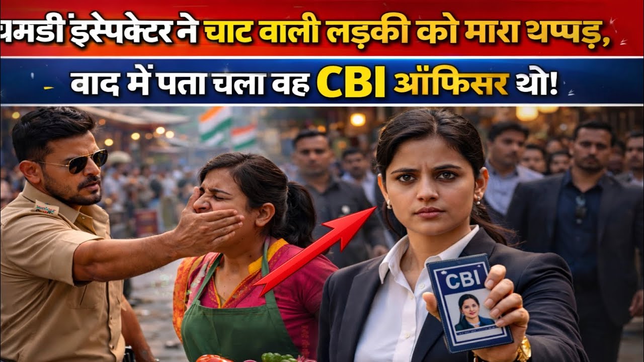 घमंडी इंस्पेक्टर ने चाट वाली लड़की को मारा थप्पड़, बाद में पता चला वह सीबीआई ऑफिसर थी!