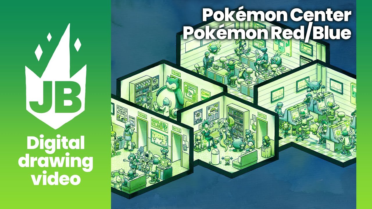 Pokemon Center Illustration Timelapse