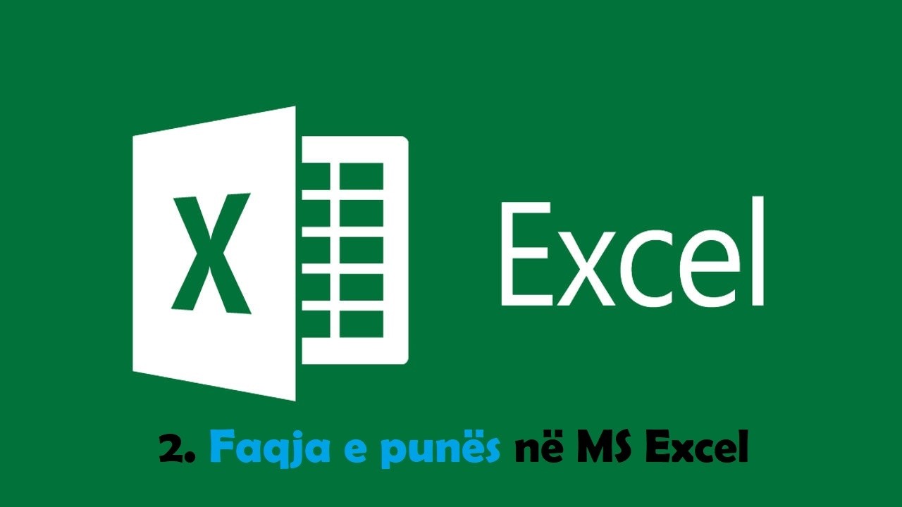MS Excel ( pjesa 2 ) Faqja e punës në MS Excel
