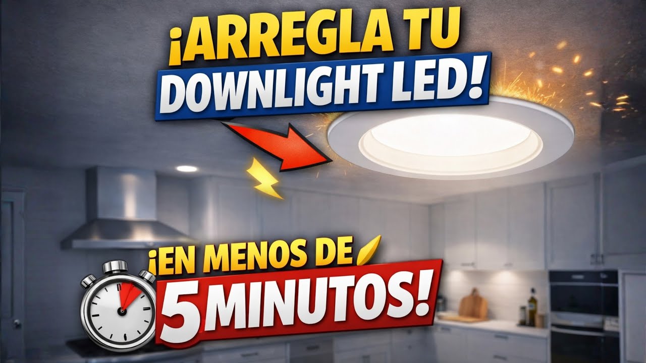 Downlight LED roto? Arréglalo en 5 minutos