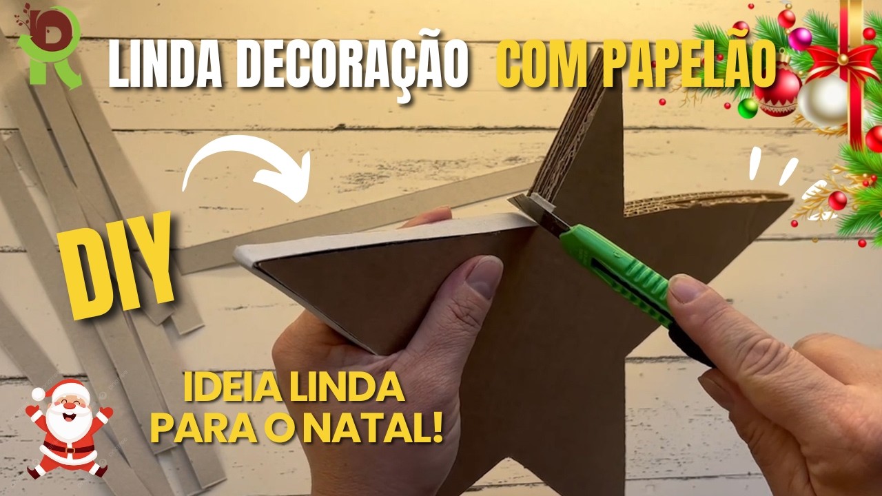Ideia Linda com Papelão | Decoração de Natal Sustentável