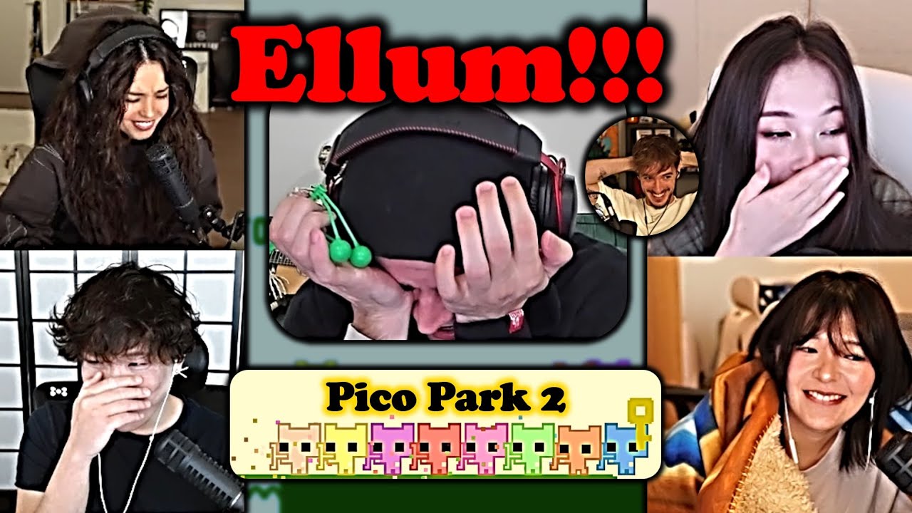 ALL POVs React to Foolish LOSING It When Ellum Making Mistakes in Pico Park 2 | ft Valkyrae, Sykkuno