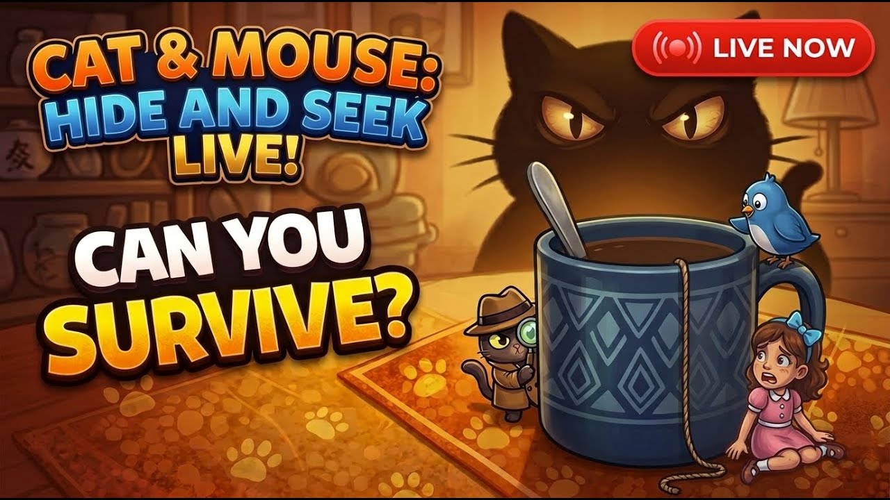 🔴 Can You Really Escape? 🤯 | Hide And Seek Cat Challenge 
#live #shortslive #youtube