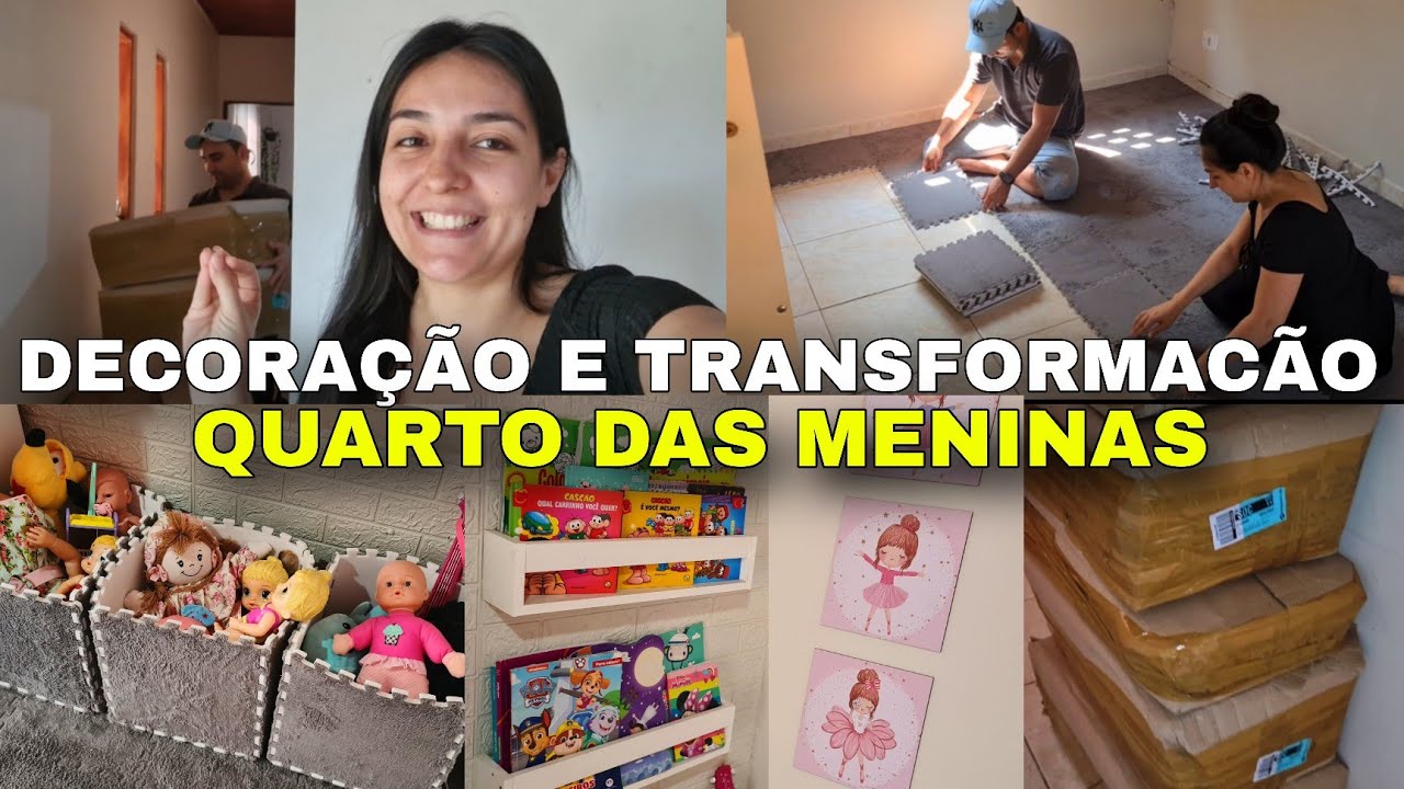 DECORAÇÃO E TRANSFORMACÃO DO QUARTO DAS MENINAS COM TATAME DE PELÚCIA, FICOU LINDO😍