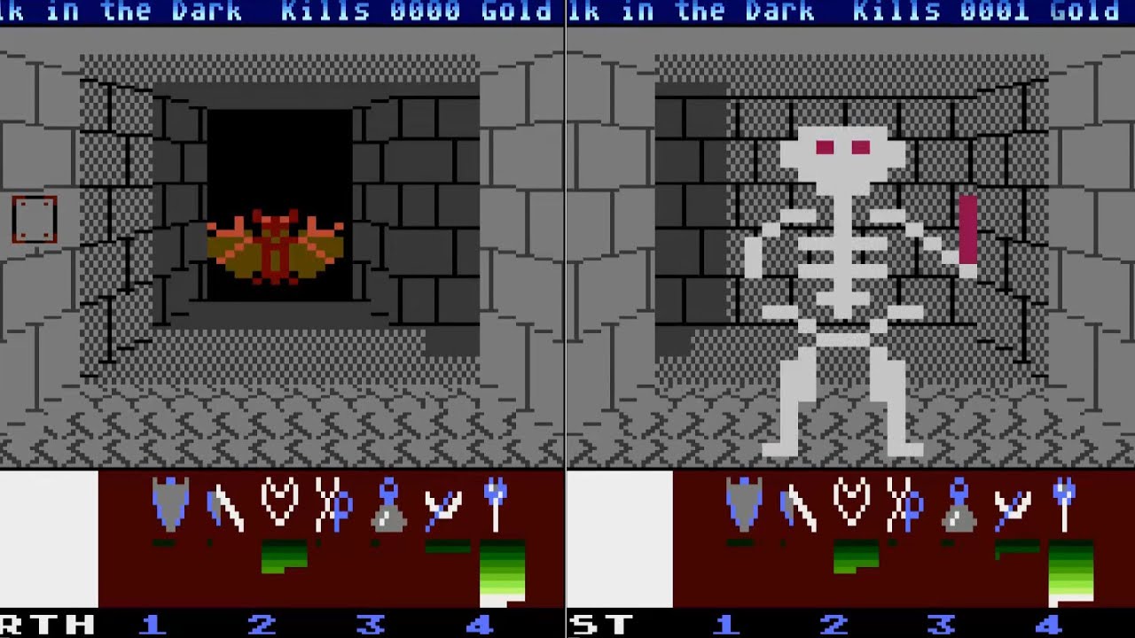 ATARI 8BIT XL XE Dungeon Hunt 1 I DUNGEON MASTER CLONE INSPIRED 2014 J&D&F Wilkinson 400 800 600 120