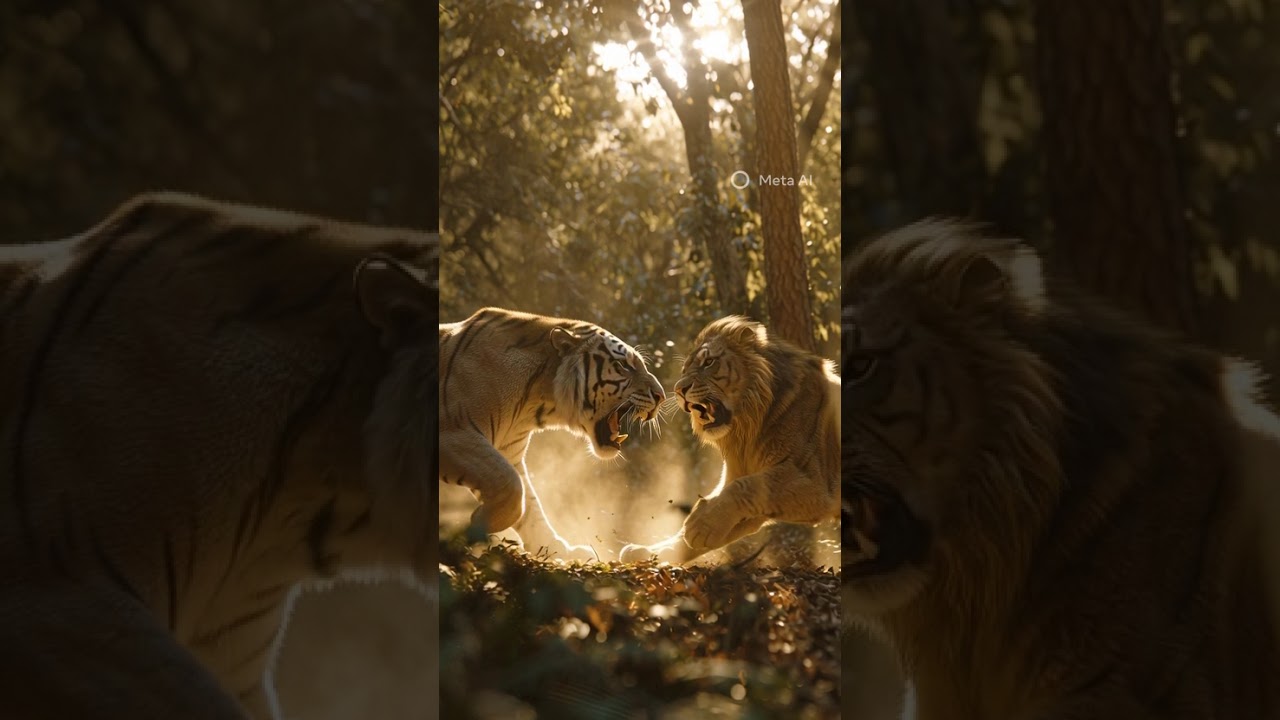 Epic Wildlife Showdown: Tiger vs. Lion - Jungle Battle!