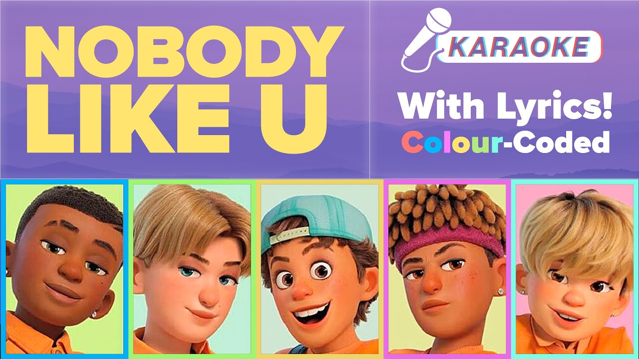 Nobody Like U - 4*TOWN (Color Coded Lyrics) Karaoke Version
