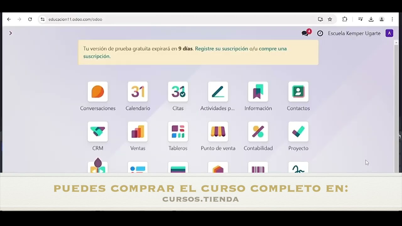 Odoo - Tema 28 Contabilidad, facturación, pagos de múltiples facturas y descuentos