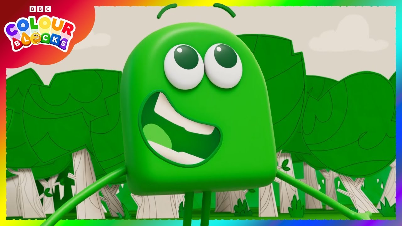 Every Episode of Colourblock Green | Colour for Kids | @colourblocks