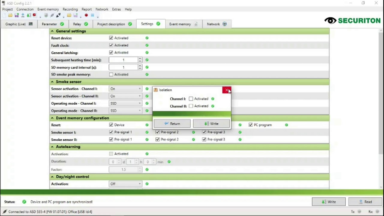 How to Commission an Securiton ASD