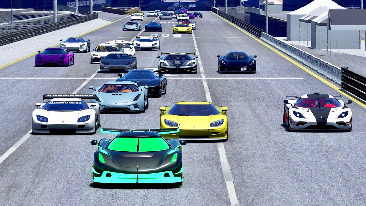 2 MILLION HP Koenigsegg Jesko Alien Engine vs All Koenigsegg Hypercars at Special Stage Route X