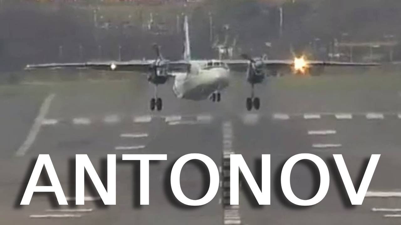Antonov An-26B  (42 Yrs old) UR-CQV - Departing Birmingham Airport ( BHX )