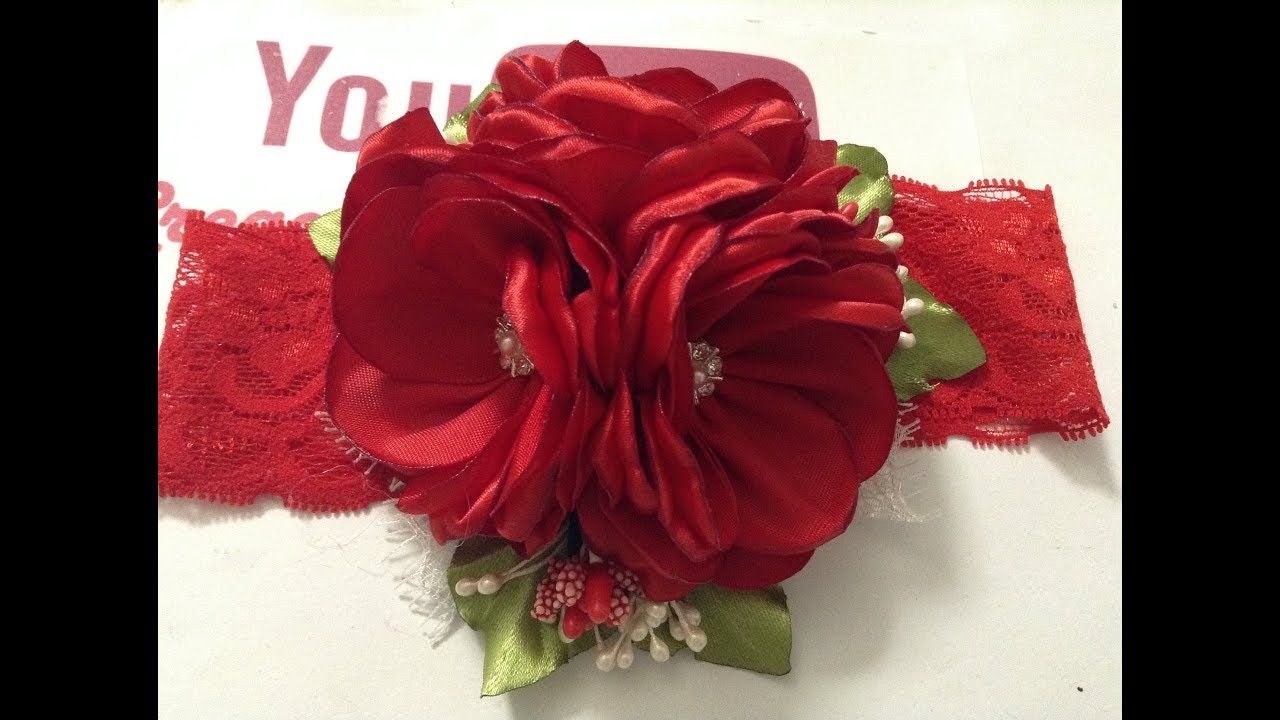 Pedido especial tiara roja VIDEO No.682 Creaciones Rosa Isela