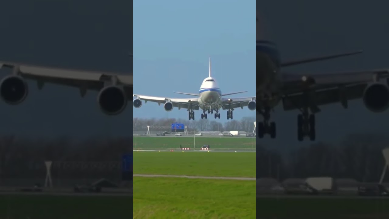Amazing 🤩 747 Butter Landing #aviation #foryou #viral #butterlanding #swiss001landing #airplane