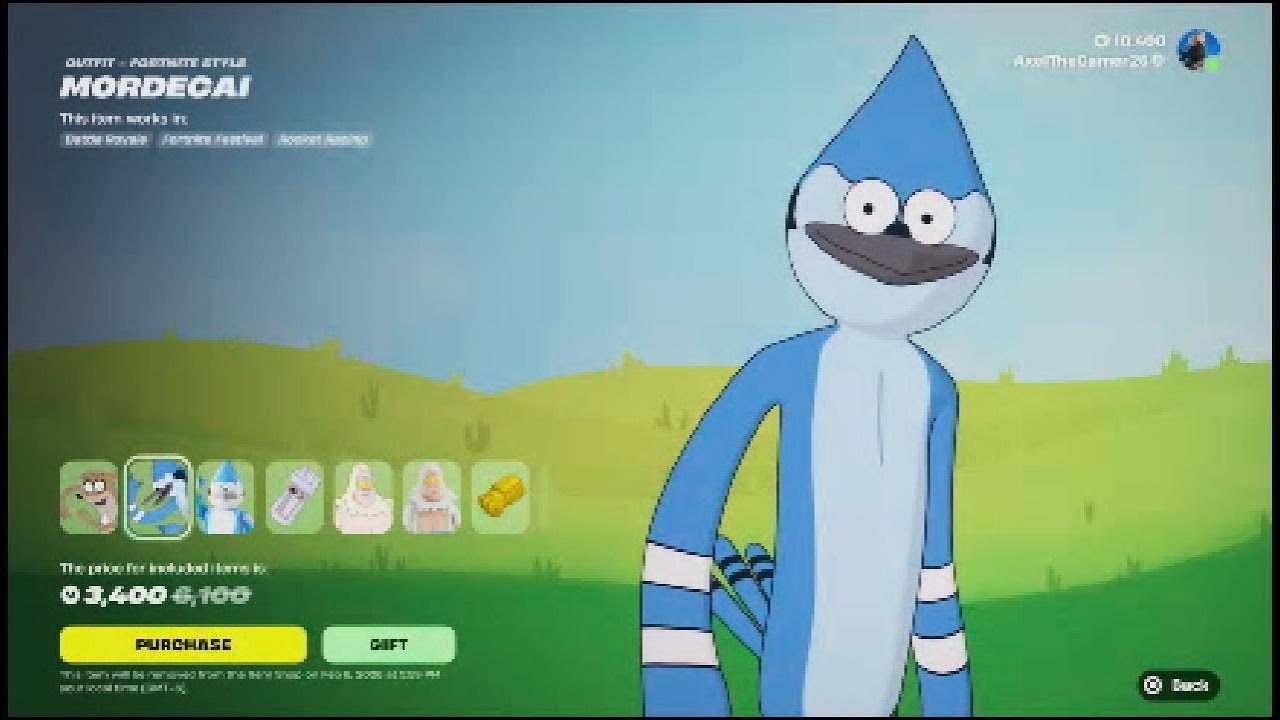 Fortnite x Regular Show (Skins Showcase and Gameplays)