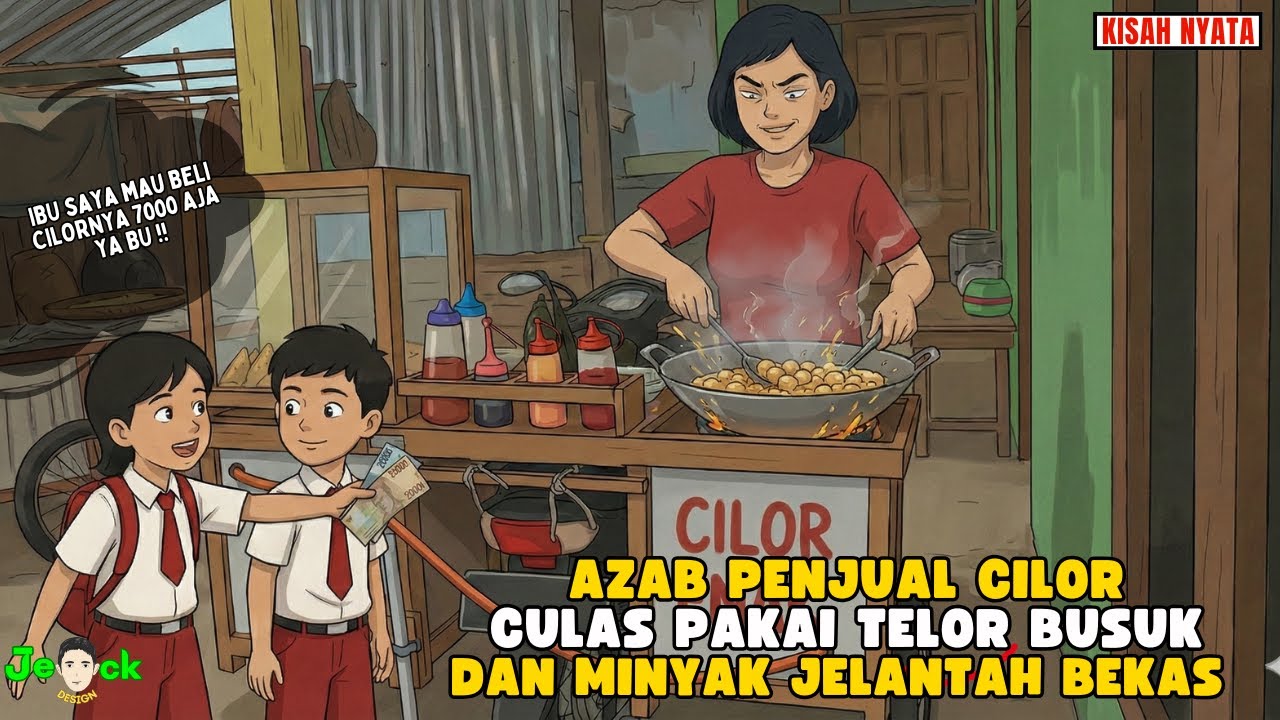 AZAB PENJUAL CILOR CULAS PAKAI TELOR BUSUK DAN MINYAK JELANTAH BEKAS || ANIMASI AZAB