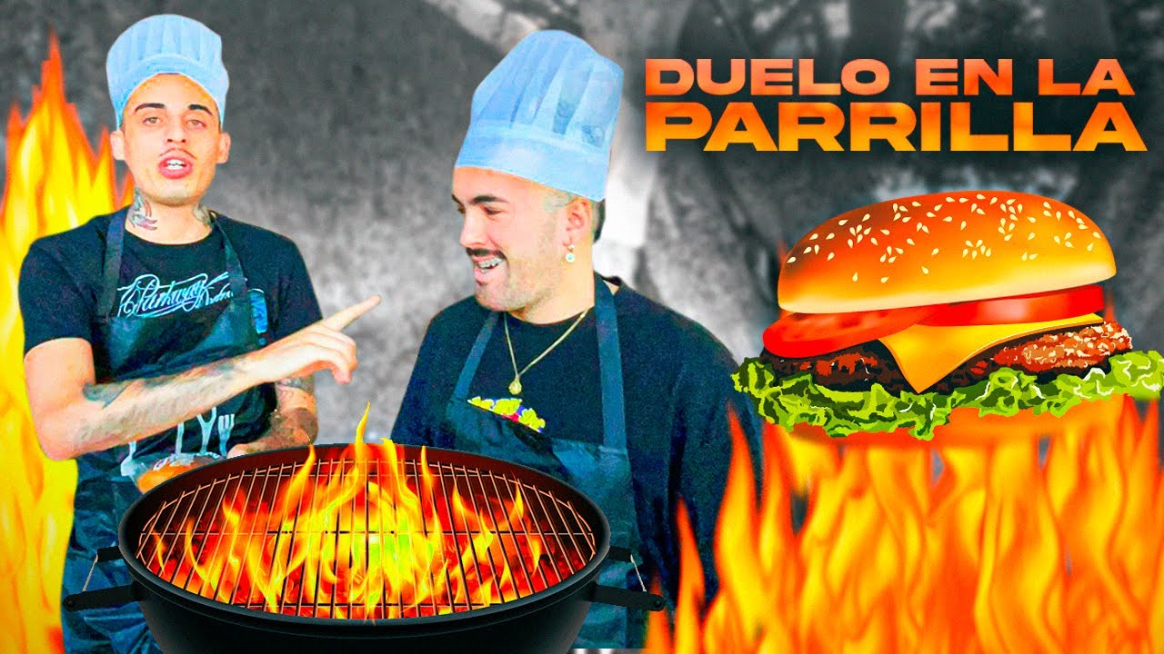 DUELO EN LA PARRILLA👨🏼‍🍳*cocinando en la calle* ¿Quién hará la mejor hamburguesa🍔? // Salcedini
