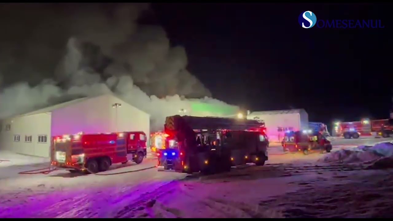Incendiu fabrica polistiren iclod cluj