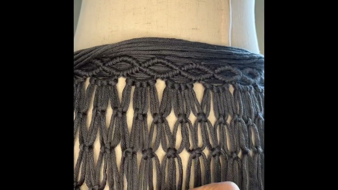 Grey Macrame Bikini Cover