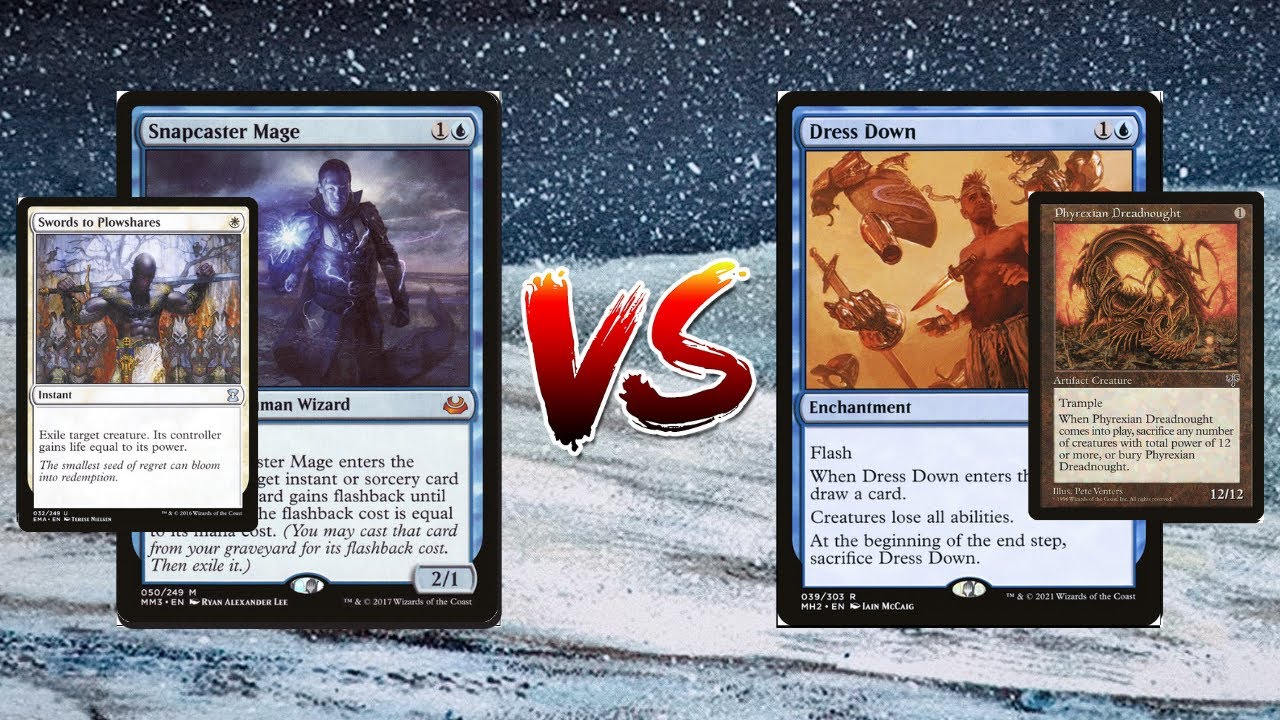 MTG Legacy Stoneblade Vs Stiflenaught (Phyrexian Dreadnought Vs Snapcaster Mage)