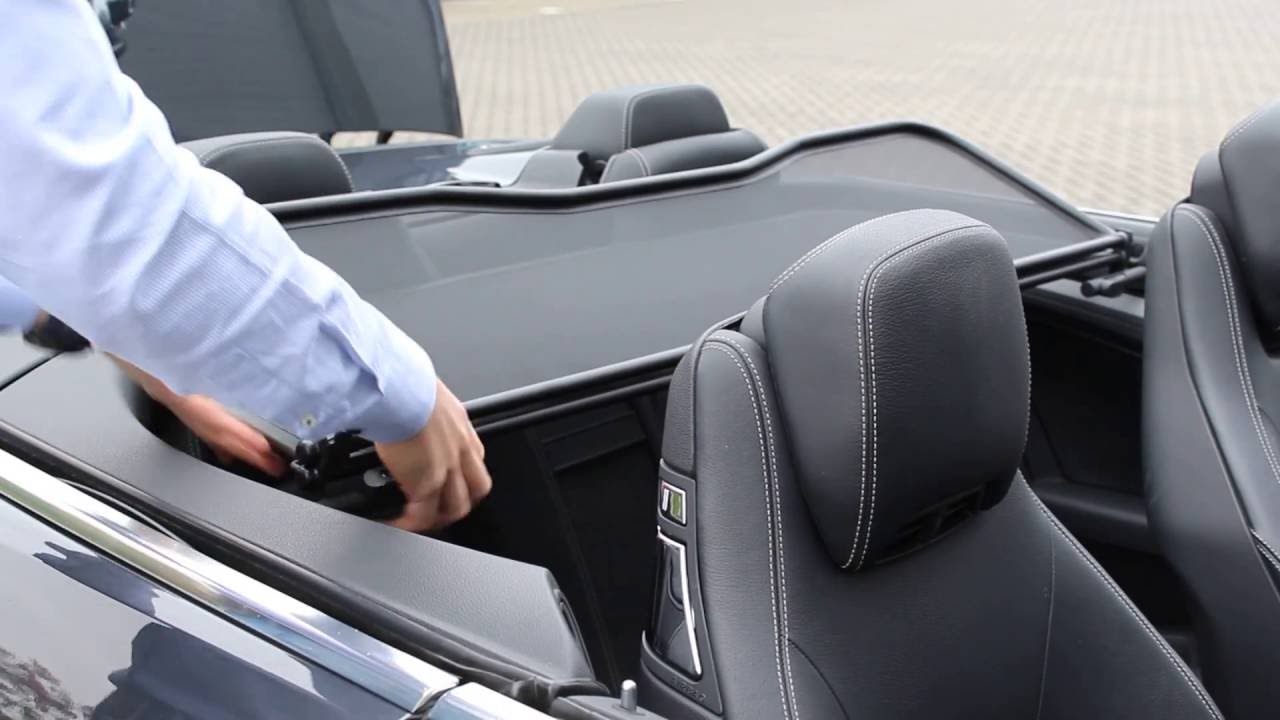 Mercedes A207 E-Class convertible APERTA wind deflector installation
