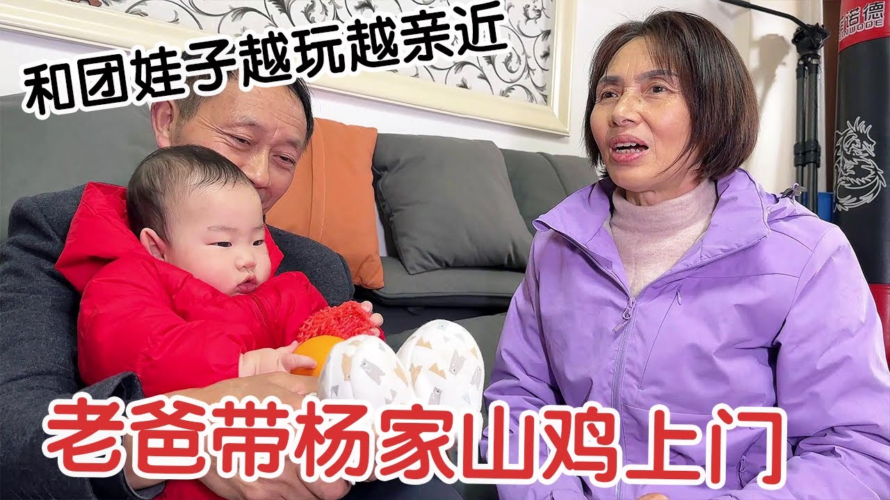 老爸带杨家山鸡上门！和团娃子越玩越亲近，一碗螺蛳粉上桌吃爽了！【杨翠花V】