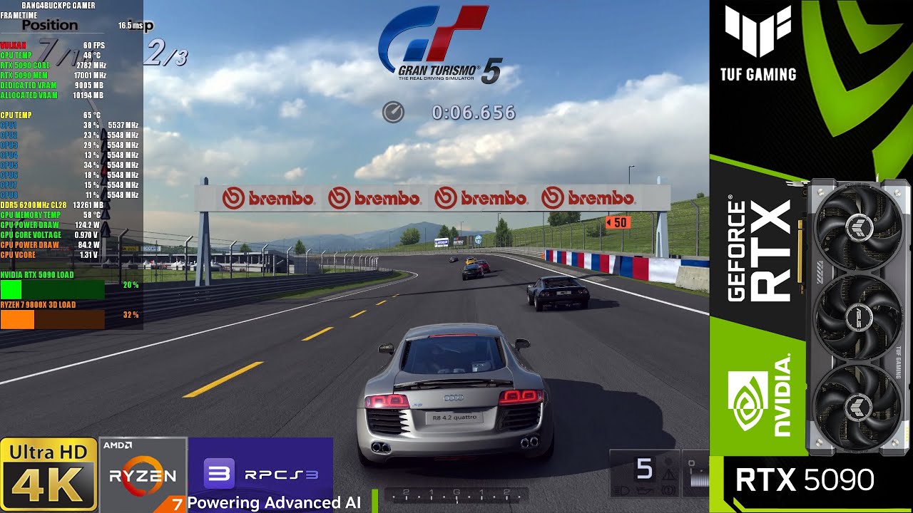 Gran Turismo 5, RPCS3 PS3 Emulator 4K | R7 9800X3D