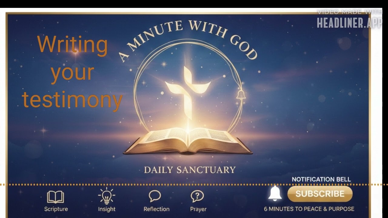 A JOURNEY OF INTIMACY, REMEMBRANCE AND PERSEVERANCE DAY 8. WRITING YOUR TESTIMONY