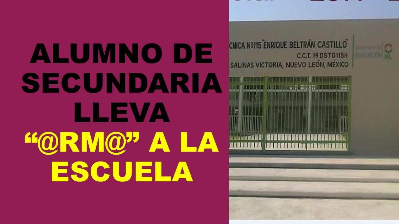 Soy Docente: ALUMNO DE SECUNDARIA LLEVA “@RM@” A LA ESCUELA
