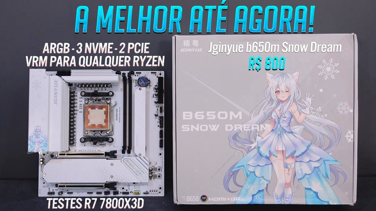 CHEGOU! A placa MAIS PEDIDA do ANO! Jginyue b650m Snow Dream! IMPRESSIONOU!