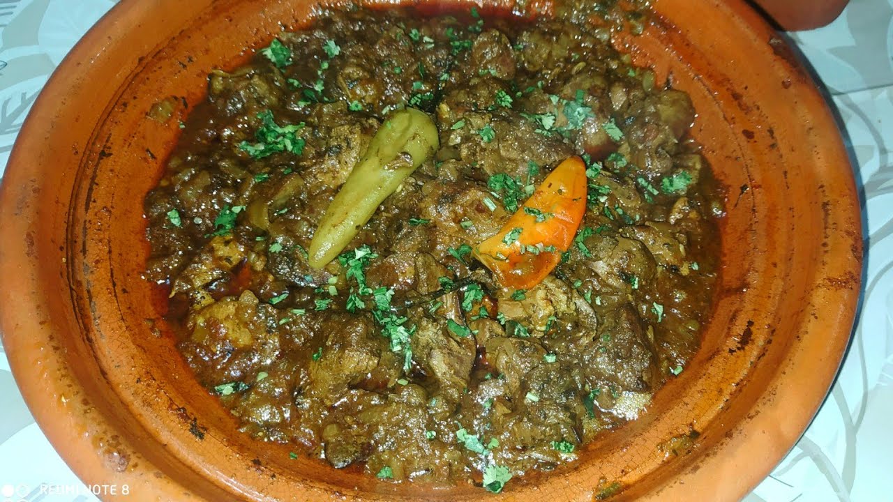 طاجين بكبدة دجاج جربيه وردي عليا