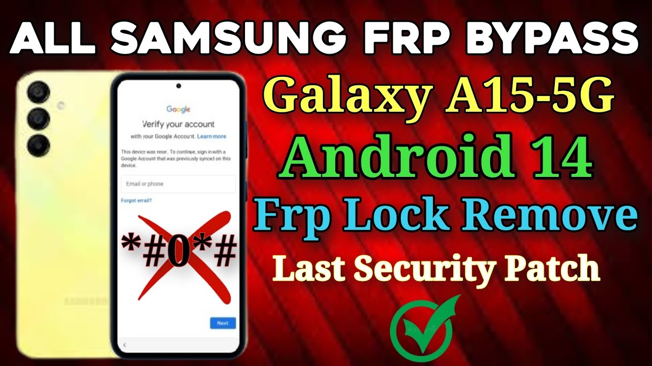 Samsung Frp Unlock (Android 14) 💥 Galaxy A15-5G Google Account Bypass Last Security Free Method ✅