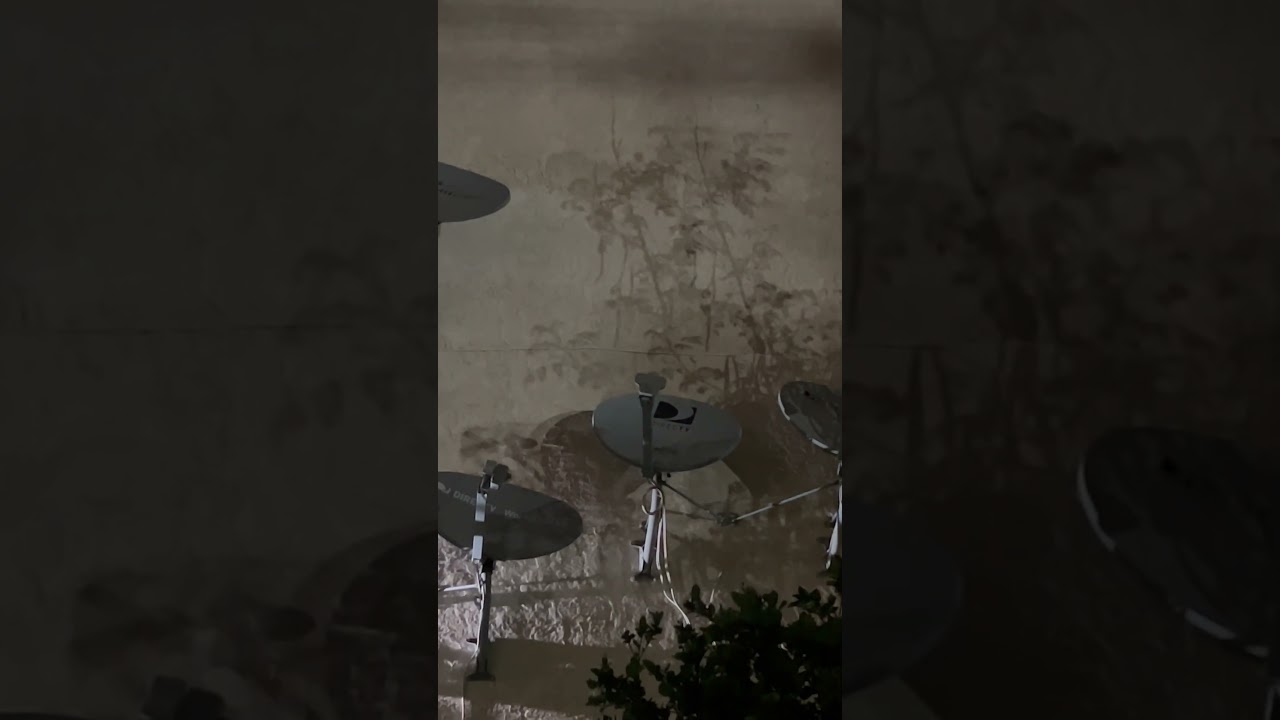 Direct TV satellites and shadows of the trees