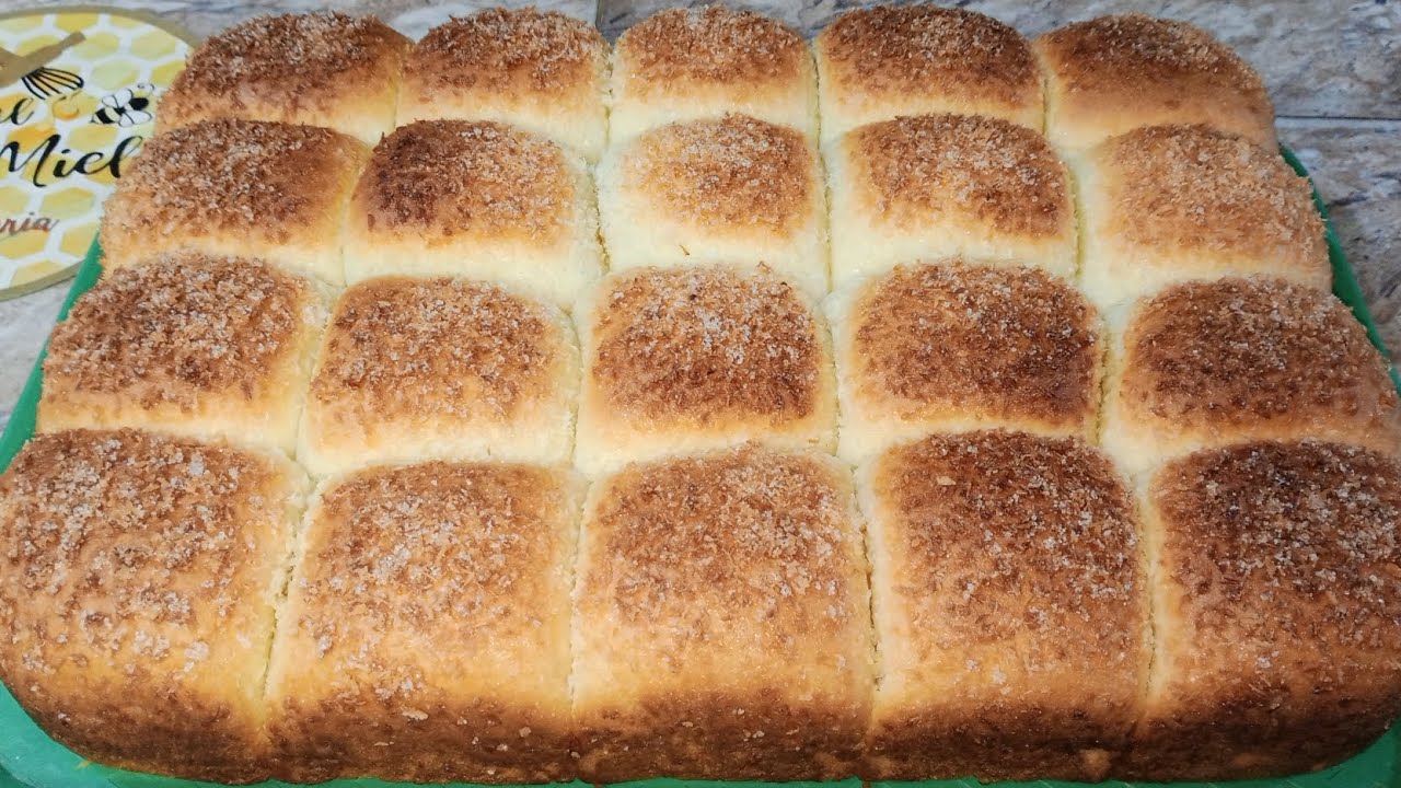 Pan de coco, receta fácil. Pan dulce de coco.