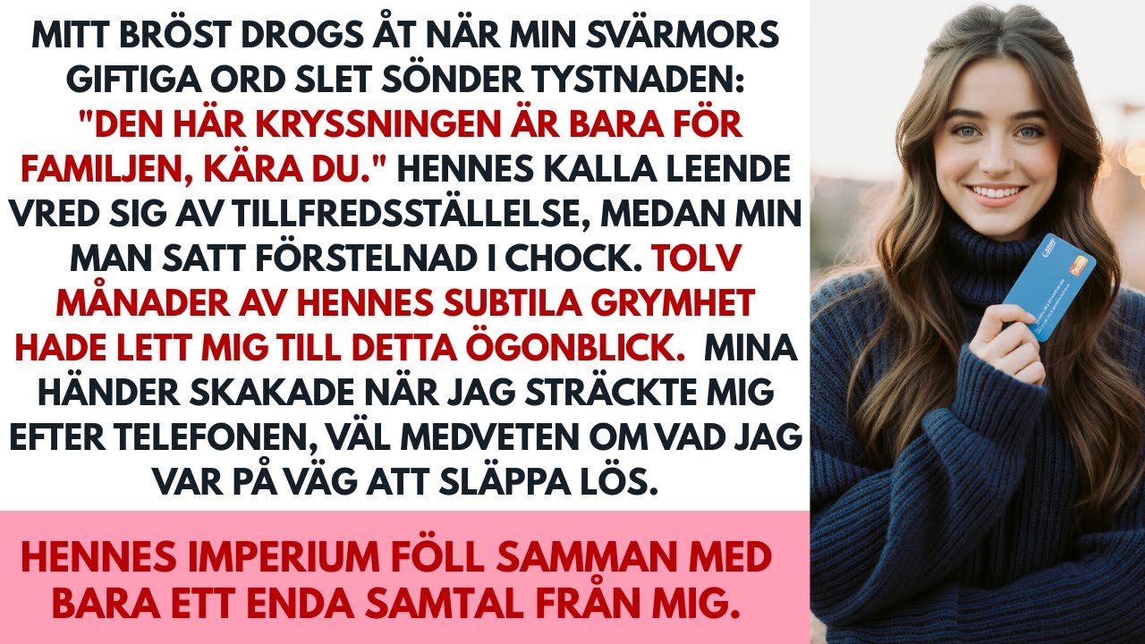Min svärmor sa ”Du hör inte hemma här” och förbjöd mig deras drömkryssning — jag förstörde henne