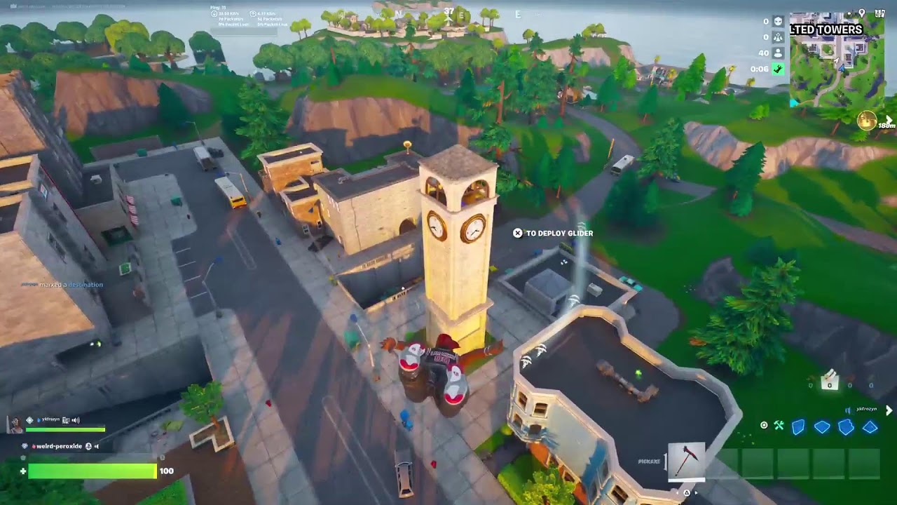 Playing Fortnite and talking with viewers