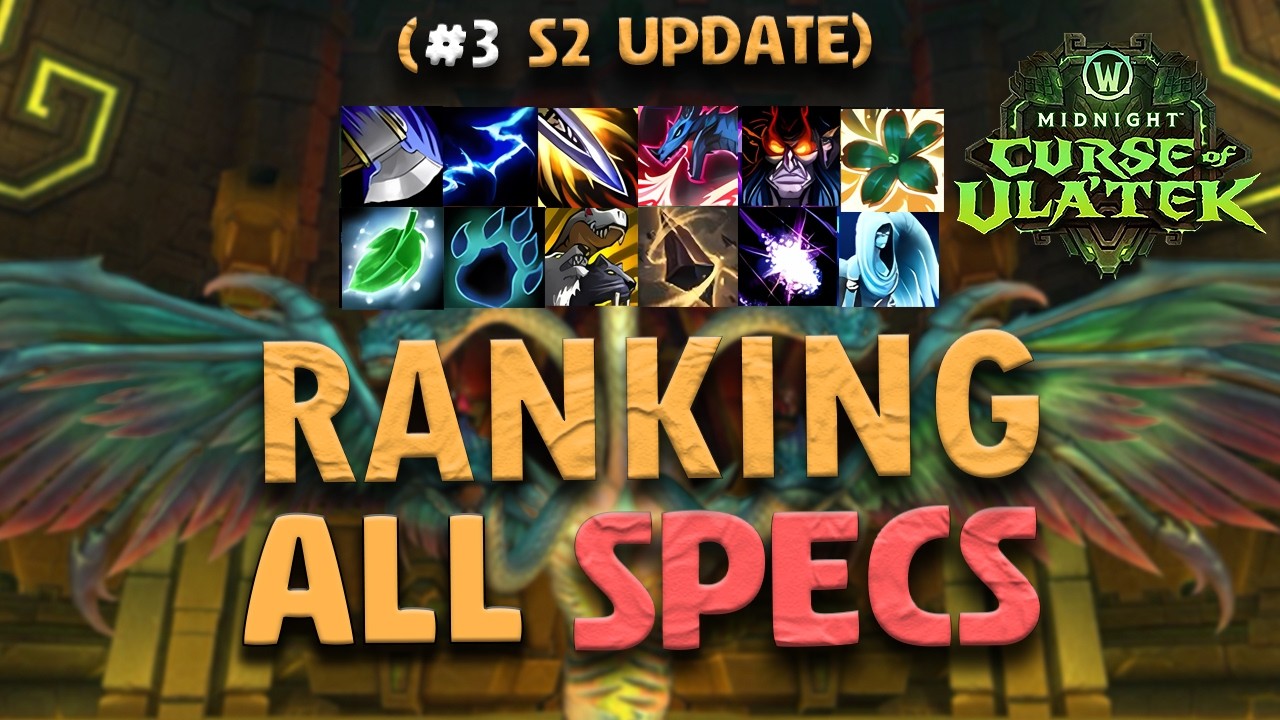 Progressive M+ TIERLIST | #3 Update - RANKING ALL SPECS - Midnight S2 - | Patch 12.1